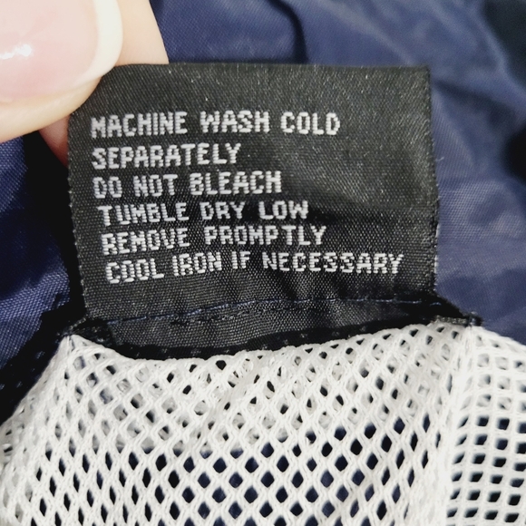 Lavon Women’s Track Jacket Small Full Zip Windbreaker Navy Red White Stripes USA - Picture 11 of 11